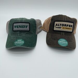 2 LEGACY Dashboard/Old Favorite Trucker Cap/hat Mesh OFA Fendt. Altorfer Ag Prod